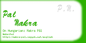 pal makra business card